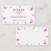 Butterfly Diaper Raffle エンクロージャーカード (正面/裏面)