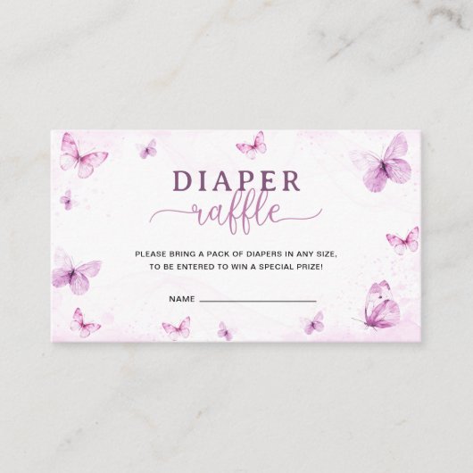 Butterfly Diaper Raffle エンクロージャーカード (正面)