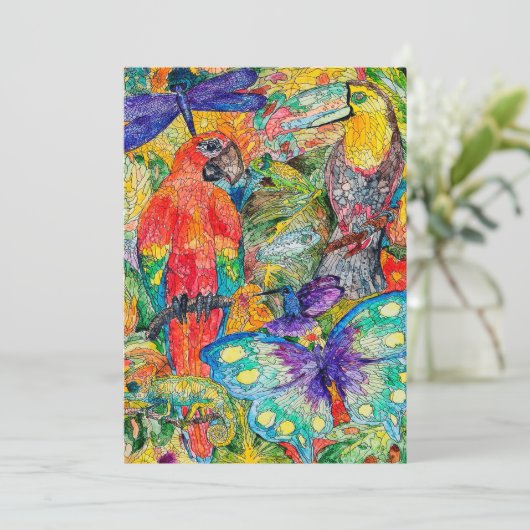 Butterfly Dragonfly Canvas print | funny gift シーズンカード (スタンド正面)