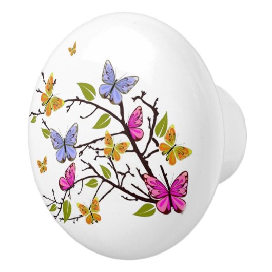 Butterfly drawer knobs ceramic セラミックノブ (右)