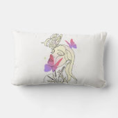 Butterfly Dream – Artistic Throw Pillow ランバークッション (裏面)