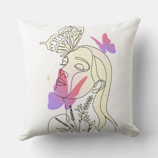 Butterfly Dream – Women’s Artistic throw pillows クッション (裏面)