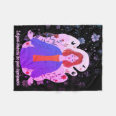 Butterfly Dreams - 赤ちゃん用おくるみ フリースブランケット (正面(横))