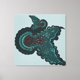 Butterfly Dreams:A Fusion of Flowers and Fantasy キャンバスプリント