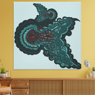 Butterfly Dreams:A Fusion of Flowers and Fantasy キャンバスプリント