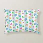 Butterfly Dreams Blue Stripe アクセントクッション (正面)