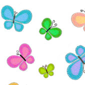 Butterfly Dreams Personalized Pink Stripe  アクセントクッション