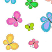 Butterfly Dreams Personalized Pink Stripe  クッション