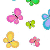 Butterfly Dreams Personalized Yellow White Stripe  アクセントクッション