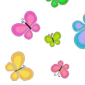 Butterfly Dreams Yellow White Stripe クッション