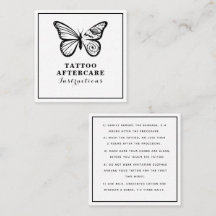 Butterfly & Earths タトゥーアフターケアの説明