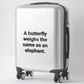 Butterfly Elephant Weigh Same Hankamer Artjunkhaus シール (スーツケース)