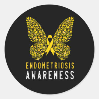 Butterfly Endometriosis Awareness Month ラウンドシール