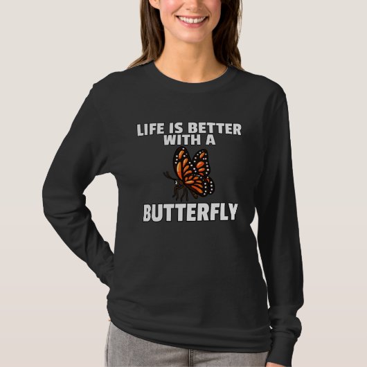 Butterfly Entomology Cute For Women Men Tシャツ (正面)