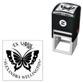 Butterfly Ex Libris Library図書名#1 Round セルフインキングスタンプ (インサイチュ)