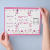 Butterfly Fairy First Birthday Chip Bag Wrapper チラシ (手)