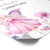 Butterfly Fairy Floral Garden Birthday Milestone ポスター (角)