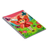 Butterfly Fairy Illustration in Whimsical Forest ノートブック (右側)