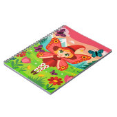 Butterfly Fairy Illustration in Whimsical Forest ノートブック (左側)