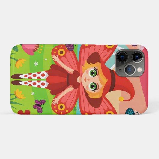 Butterfly Fairy Illustration in Whimsical Forest Case-Mate iPhoneケース (裏面(横))