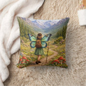 Butterfly Fairy Mountain Hiker | Fairycore Flower クッション (ブランケット)