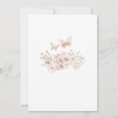 Butterfly Fairy Pink Girl Birthday Invitation 招待状 (裏面)