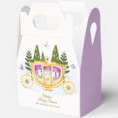Butterfly Fairytale Princess Carriage Baby Shower フェイバーボックス (見開き)
