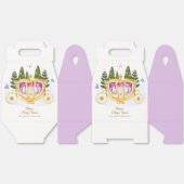 Butterfly Fairytale Princess Carriage Baby Shower フェイバーボックス (見開き)