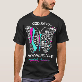 Butterfly Faith Hope Love Infertility Awareness Gi Tシャツ