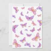 Butterfly First Birthday 招待状 (裏面)