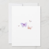 Butterfly Floral Baby Shower Invitation 招待状 (裏面)