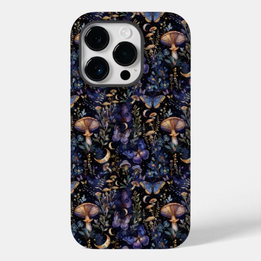 Butterfly Floral Celestial Mystical Pattern Case-Mate iPhoneケース (裏面)
