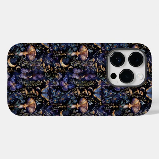 Butterfly Floral Celestial Mystical Pattern Case-Mate iPhoneケース (裏面 (横))