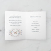 Butterfly Floral Funeral Program Template カード (内部)