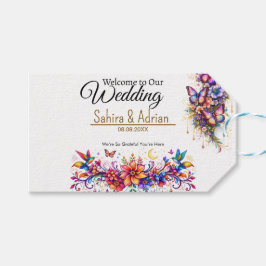 Butterfly Floral Gift Bag -Customization Available ギフトタグ