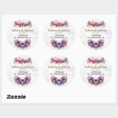 Butterfly Floral Gift Bag -Customization Available ラウンドシール (シート)