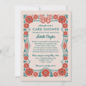 Butterfly Floral Graduation Card Shower Invitation 招待状 (正面)