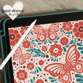 Butterfly Floral Graduation Card Shower Invitation 招待状