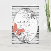 Butterfly & Floral Mother’s Day Card カード (正面)