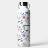 Butterfly Floral Pattern Water Bottle ウォーターボトル (正面)