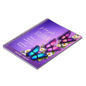 Butterfly Floral Personalized Prayer Journal ノートブック (左側)