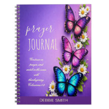 Butterfly Floral Personalized Prayer Journal