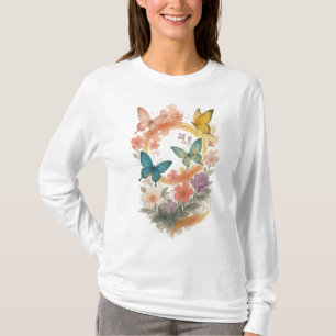【Butterfly Floral T-Shirt】 Tシャツ
