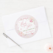 Butterfly Floral Thank You Fluttering By  ラウンドシール (封筒)