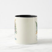 Butterfly Floral Wreath Two-Tone Coffee Mug マグカップ (中央)