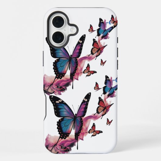 Butterfly Flow iPhone 16 Plus カース – 変容 iPhoneケース (裏面)