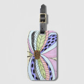 Butterfly Flower Blank ラゲッジタグ (正面縦)