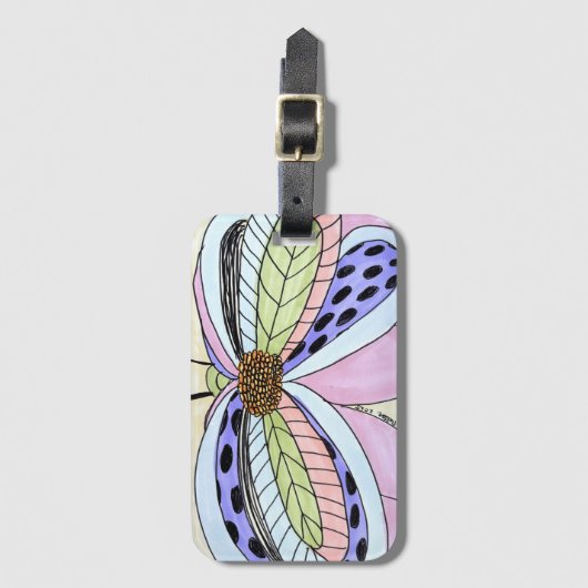 Butterfly Flower Blank ラゲッジタグ (正面縦)