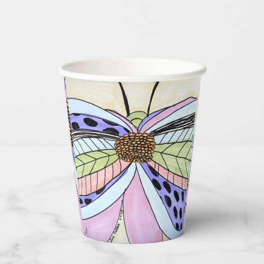 Butterfly Flower Blank 紙コップ (裏面)