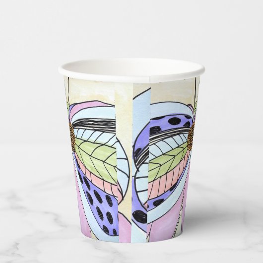 Butterfly Flower Blank 紙コップ (右)